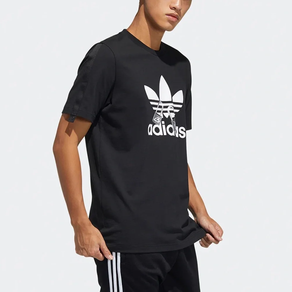 New adidas originals Vday Tee Un‎ Sports Casual Men's Black Size Small